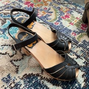 Swedish Hasbeens toffel clog sandals - size 39